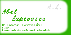 abel luptovics business card