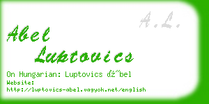 abel luptovics business card